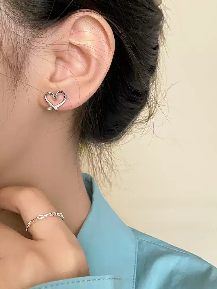 シンプルラインオープンハートピアス SP0111