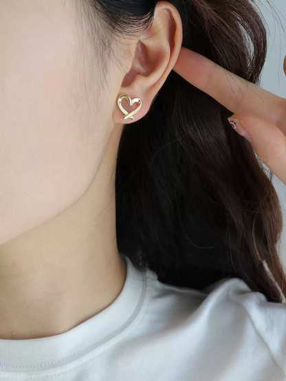 シンプルラインオープンハートピアス SP0111