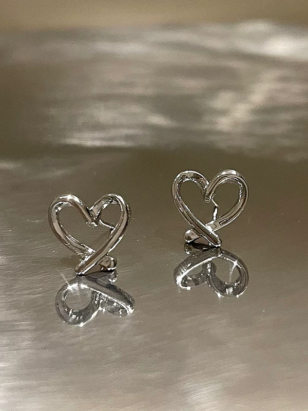 シンプルラインオープンハートピアス SP0111