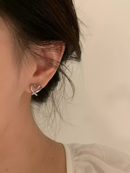 シンプルラインオープンハートピアス SP0111