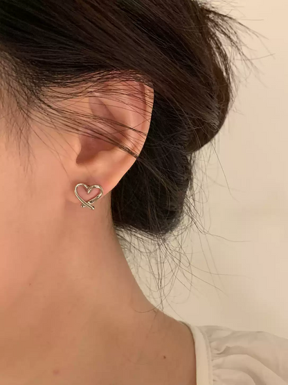 シンプルラインオープンハートピアス SP0111