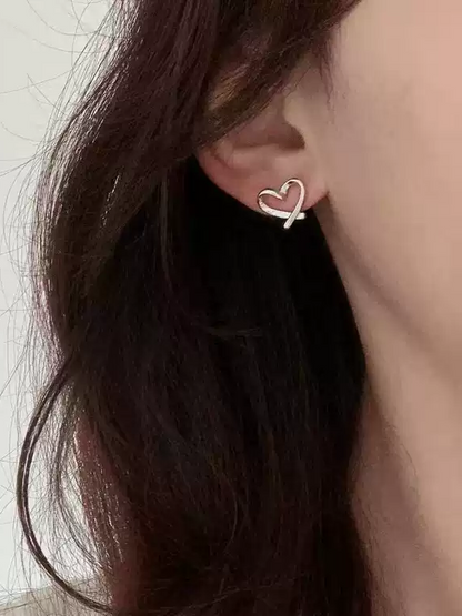 シンプルラインオープンハートピアス SP0111