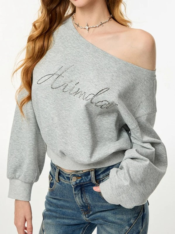 ミストグレーオフショルトップス TK0045