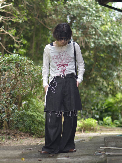 「kumagai」グラフィティ ワンショルダーTシャツ TK0226