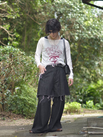 「kumagai」グラフィティ ワンショルダーTシャツ TK0226
