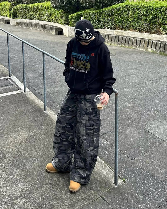 「sunp0s」カモ柄フィールドパンツ TK0072