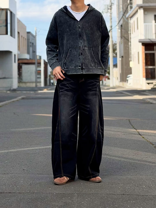 「FA」バレルレッグ カーブデニムパンツ TK0336