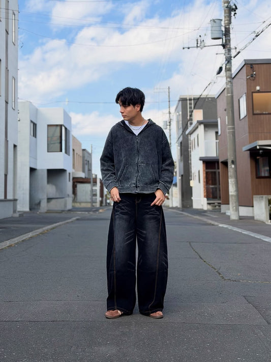 「FA」バレルレッグ カーブデニムパンツ TK0336