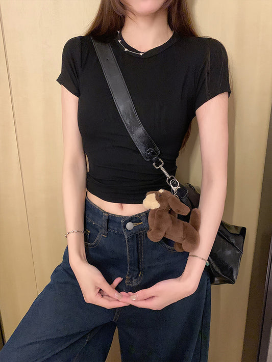 「5色展開」ラウンドネック ショートスリーブTシャツ TK0006