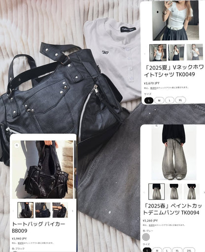「kozu_777」トートバッグ バイカー BB009