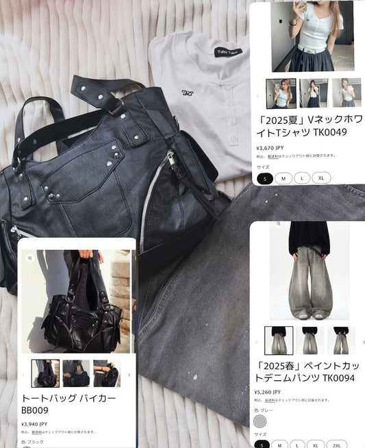 「kozu_777」トートバッグ バイカー BB009