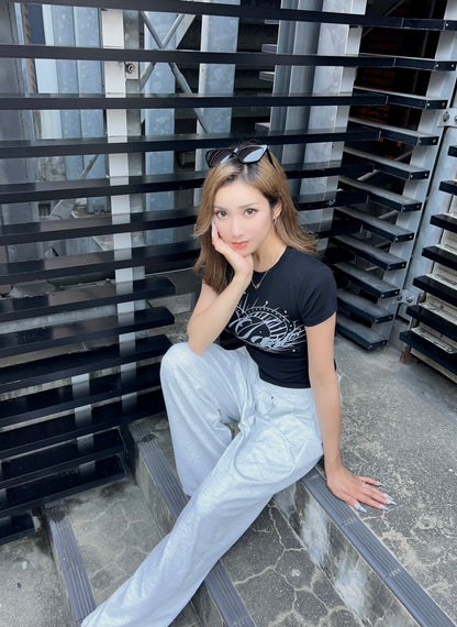 「ay_mi031」ハート柄Tシャツ TK0011