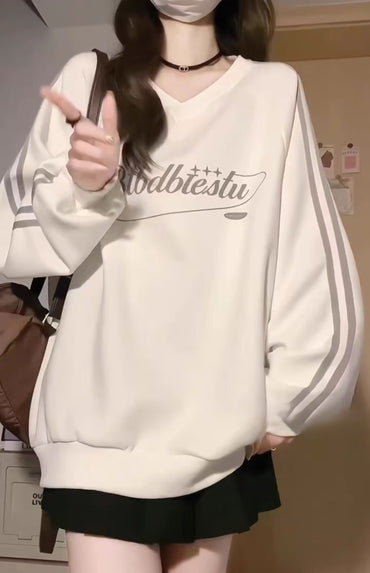 オーバーサイズ薄手ユニセックスロゴスウェット TK0083