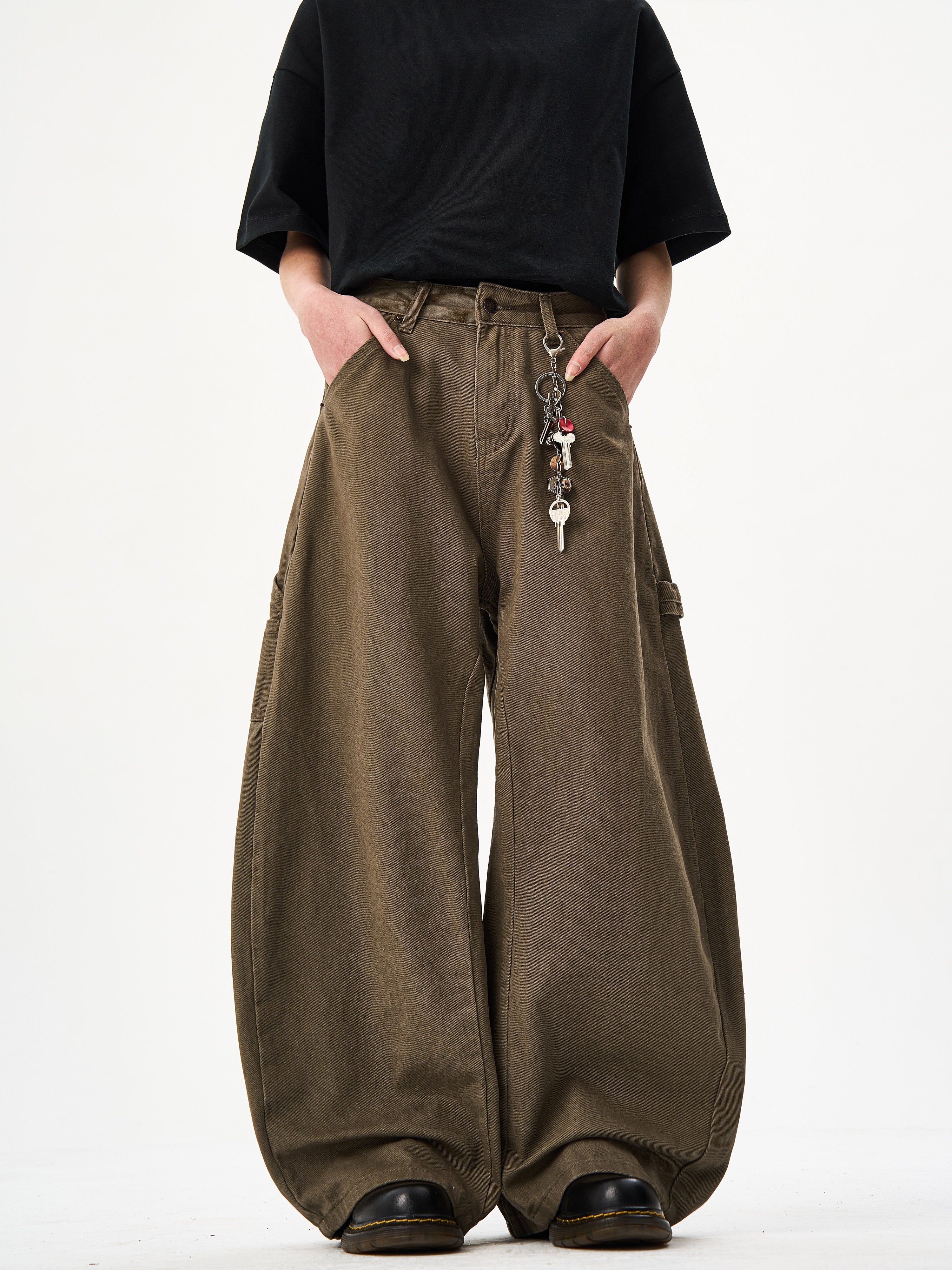【PUNCHLINE】★男女兼用★25SSワークスポケットバルーンパンツ PUNCHLINE正規品☆25SS☆Works ポケットバルーンパンツ