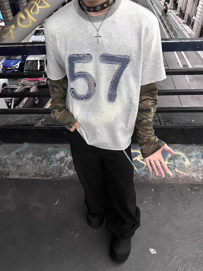 カモ重ね着風長袖Tシャツ TK0189