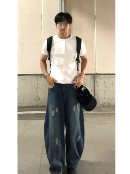 「ots.」クラッシュカーブデニムパンツ TK0198