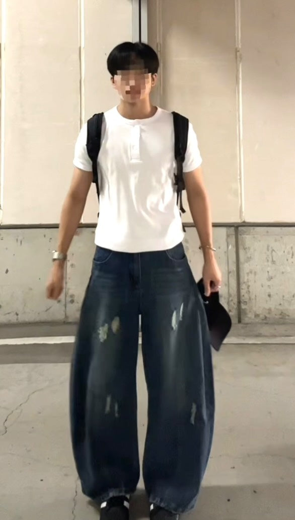 「ots.」クラッシュカーブデニムパンツ TK0198