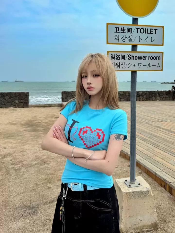ブルーハート タイトTシャツ TK0209
