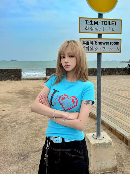 ブルーハート タイトTシャツ TK0209