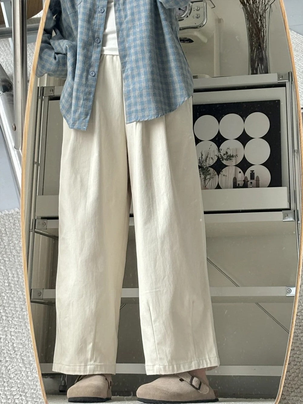 ハイウエスト ストレートワイドパンツ TK0219