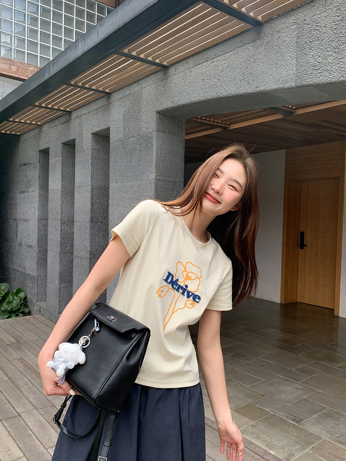 フロッキーロゴプリントTシャツ TK0222