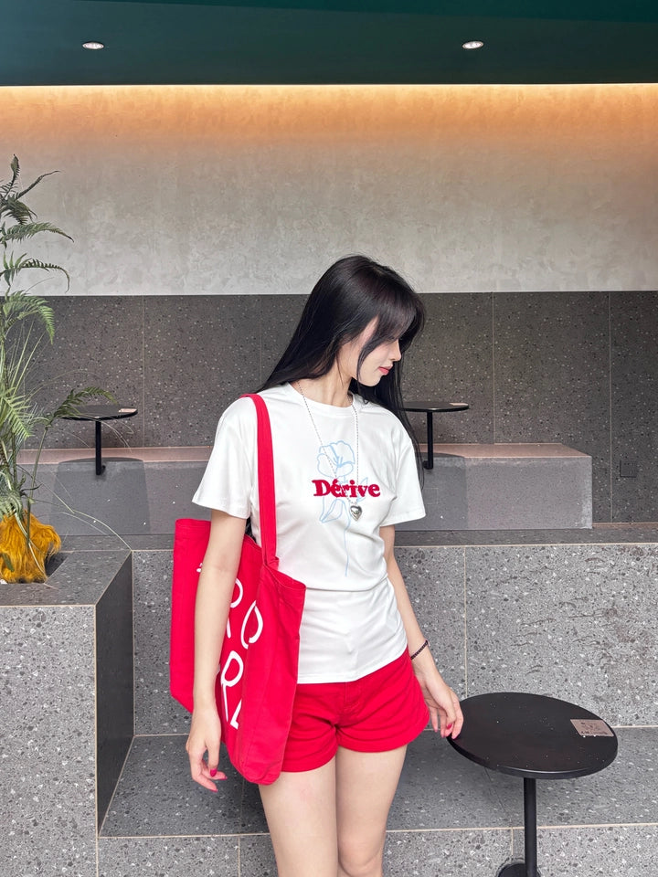 フロッキーロゴプリントTシャツ TK0222