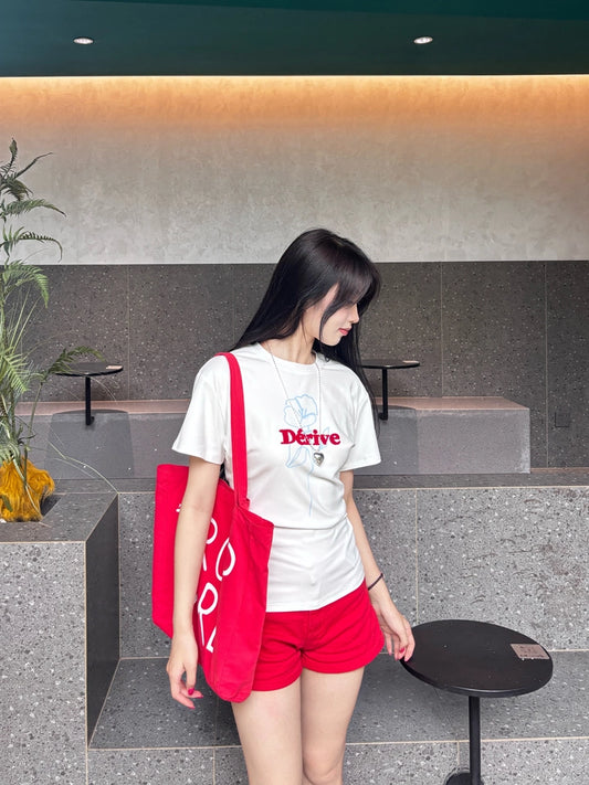 フロッキーロゴプリントTシャツ TK0222