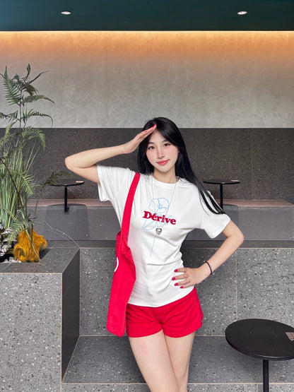 フロッキーロゴプリントTシャツ TK0222
