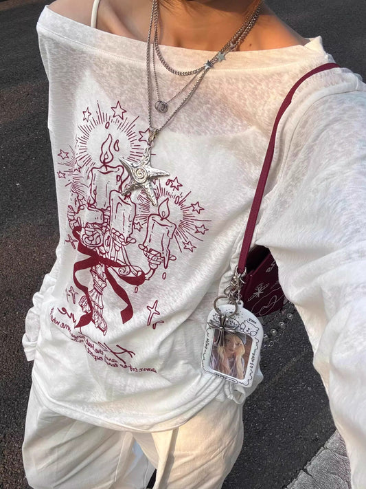 グラフィティ ワンショルダーTシャツ TK0226