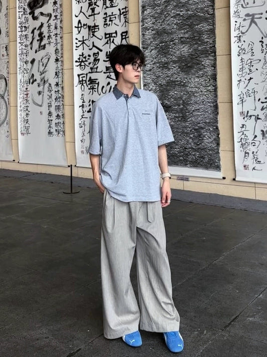 配色レイヤード風 ポロTシャツ TK0230