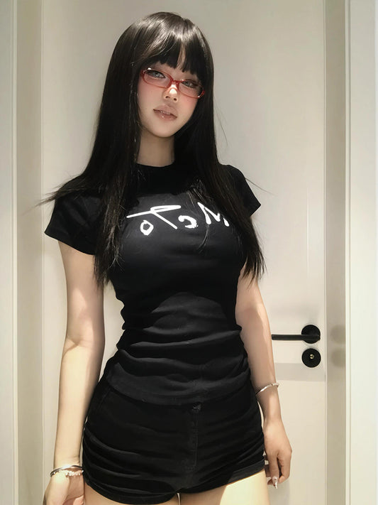 プリントタイトフィットTシャツ TK0235