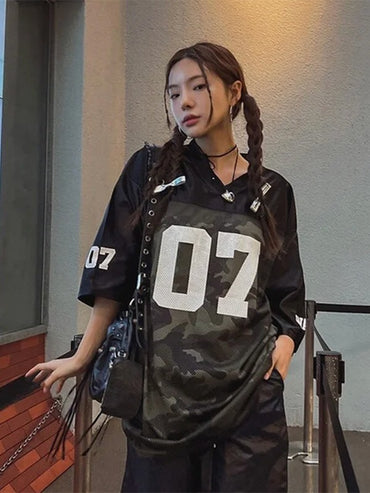 ヴィンテージカモフラスポーツTシャツ TK0246