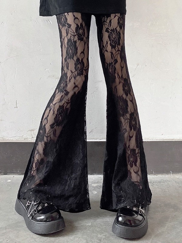 ブラックレースローズパンツ TK0254