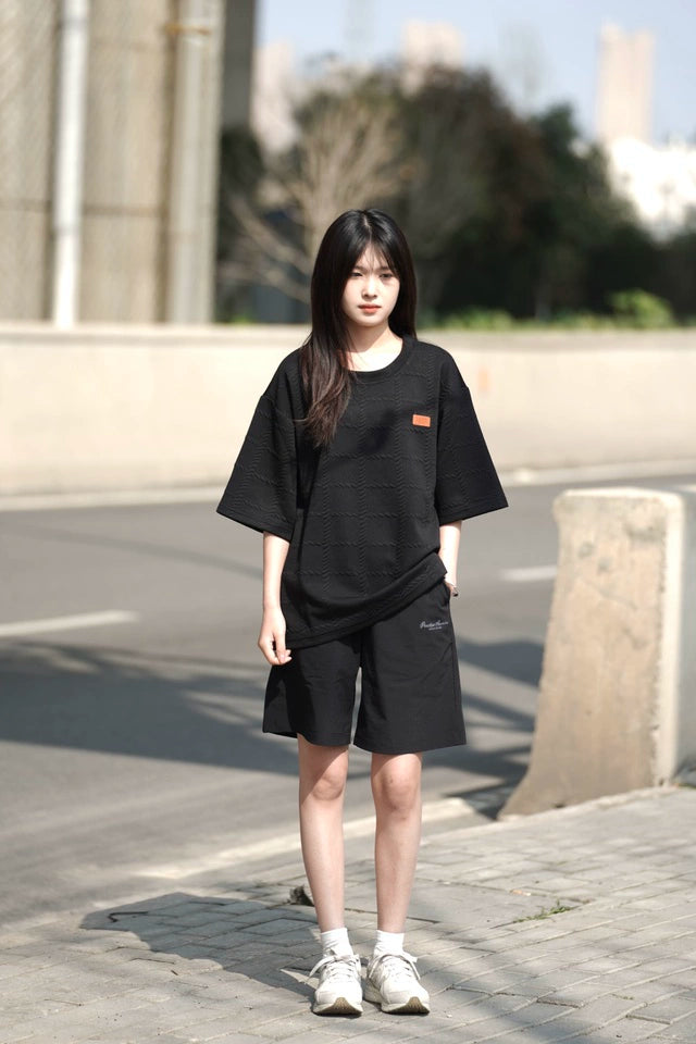 ジャガードテクスチャー半袖Tシャツ TK0263