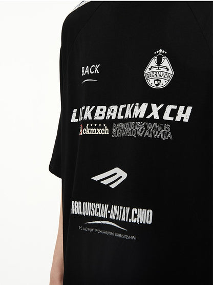 ジャージ風プリント半袖Tシャツ TK0264