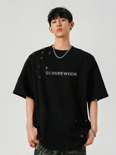 メタルプリント半袖Tシャツ TK0265