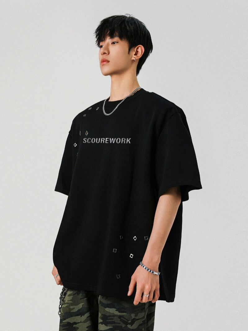 メタルプリント半袖Tシャツ TK0265