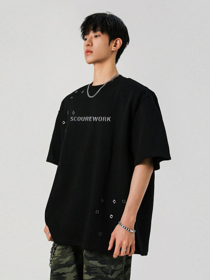 メタルプリント半袖Tシャツ TK0265