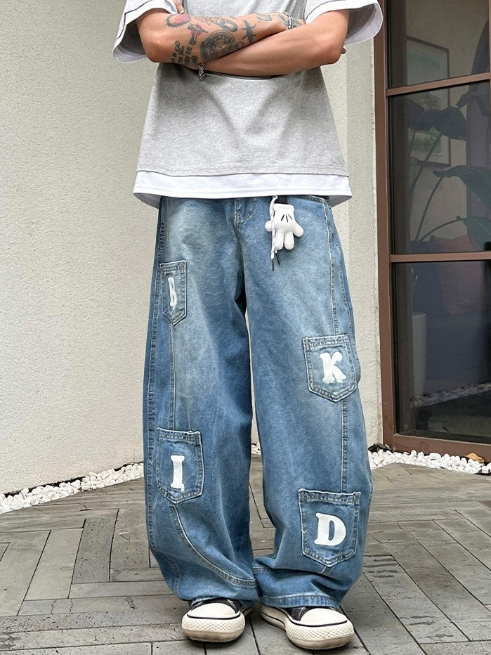 ポケット付き バルーンデニムパンツ TK0267