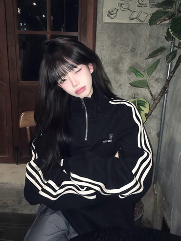 ハーフハイネックジップジャケット TK0283