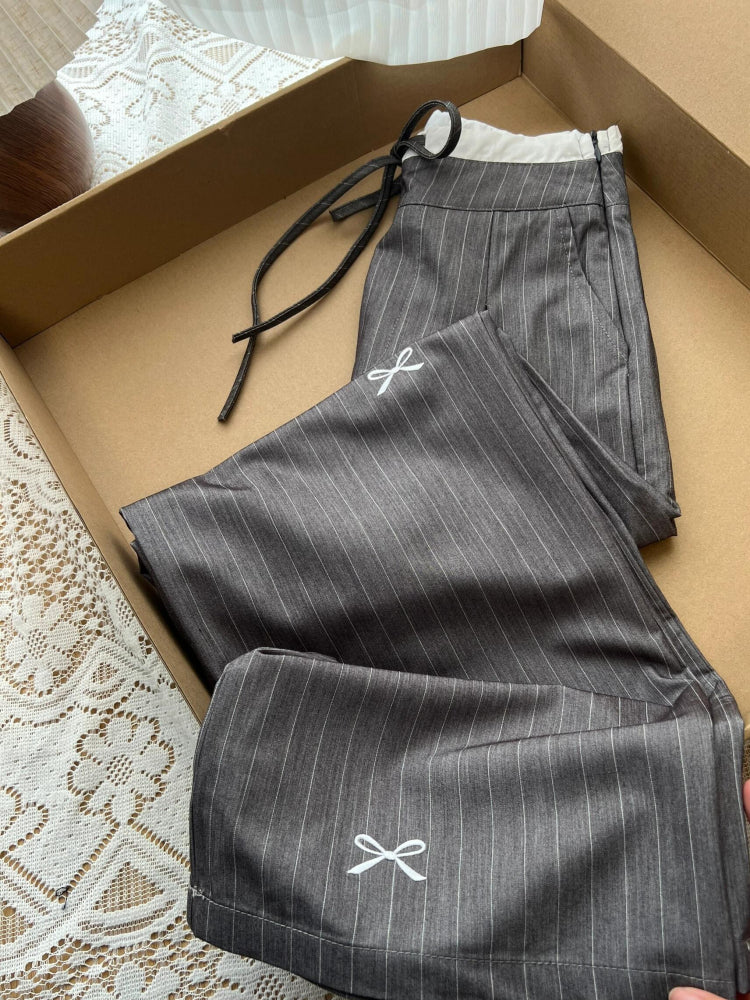 グレーストライプ刺繍ワイドパンツ TK0286 – TAKUTAKU