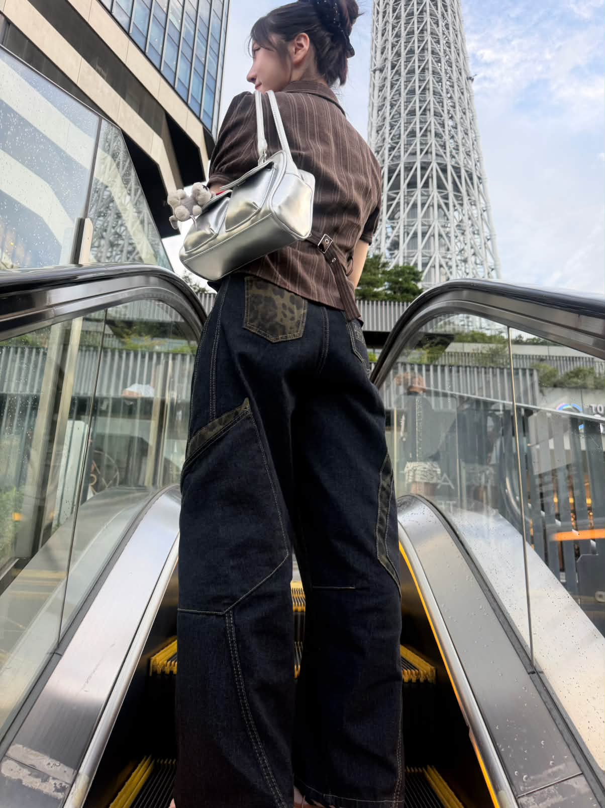 「hinata」レオパードパッチパンツ TK0295