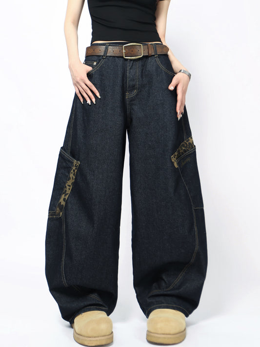 「人気」レオパードパッチパンツ TK0295