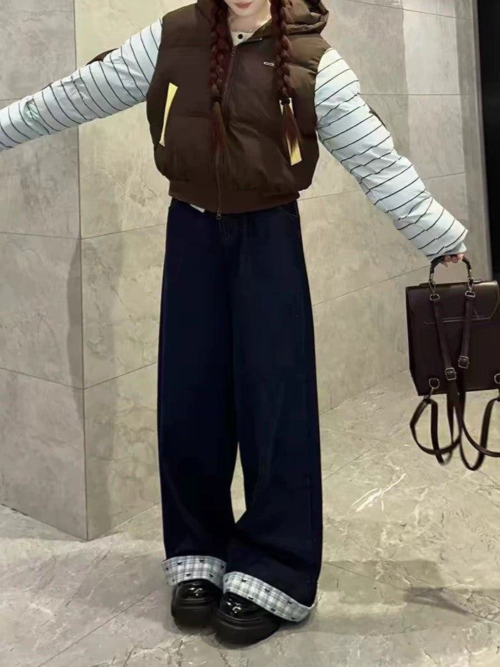 パッチワーク」ワイドデニムパンツ TK0298 – TAKUTAKU