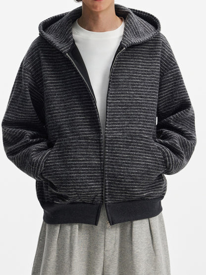 コットンストライプフーディー TK0324