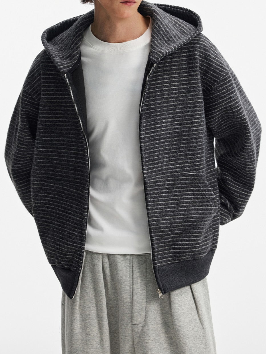 コットンストライプフーディー TK0324