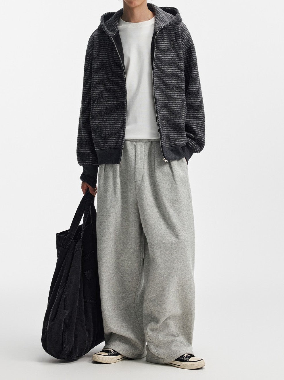 コットンストライプフーディー TK0324