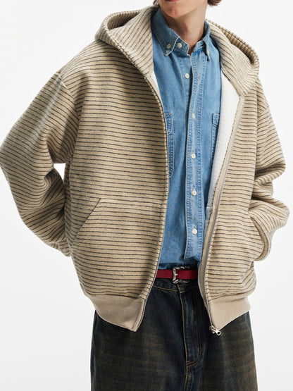 コットンストライプフーディー TK0324