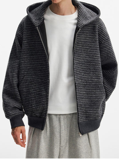 コットンストライプフーディー TK0324