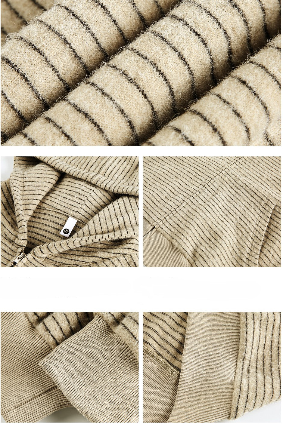 コットンストライプフーディー TK0324